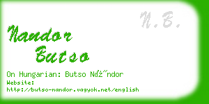 nandor butso business card